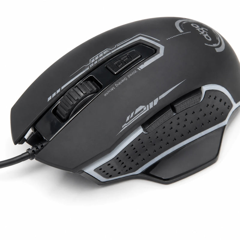 Aigo Q833 wired gaming mouse with 7200 DPI and colorful lighting