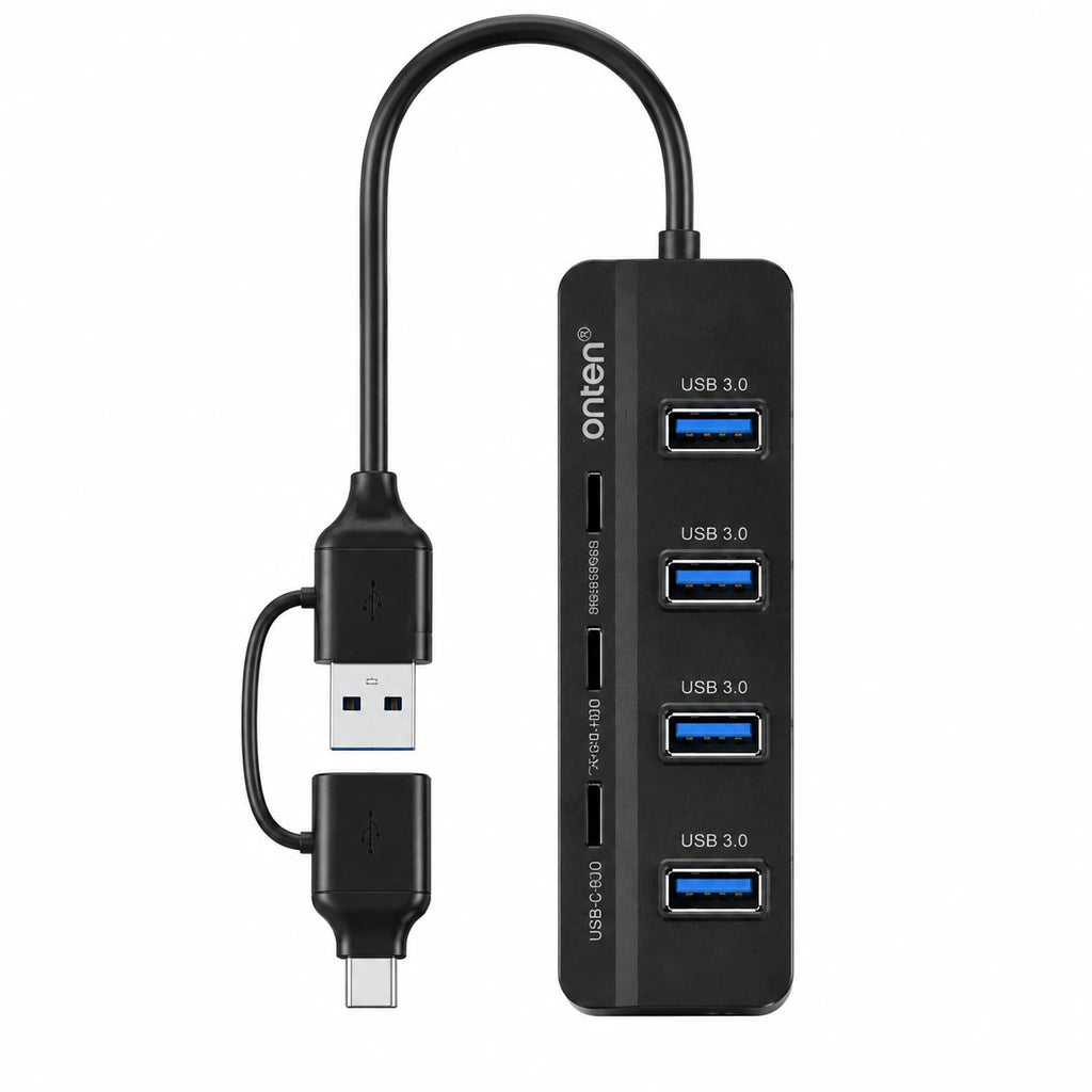 USB-C & USB 3.0 7-Port Hub – 4× USB-A, 3× USB-C, 5Gbps