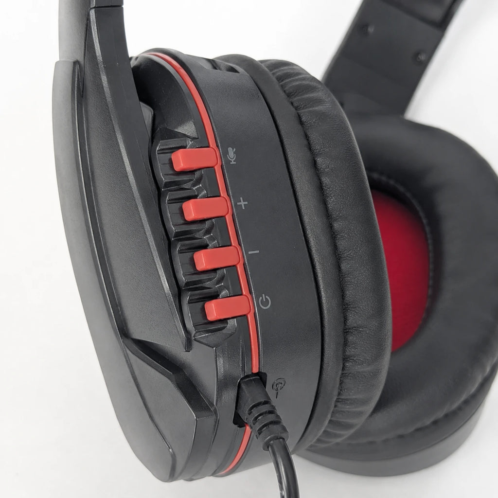 A66 gaming headset soft ear pads and LED lighting