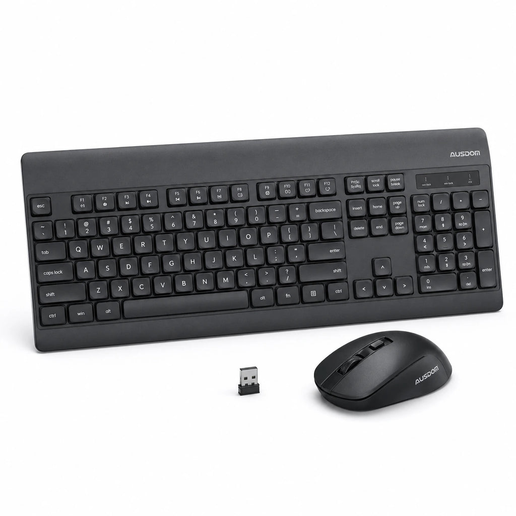 AUSDOM KAM300 wireless keyboard and mouse combo