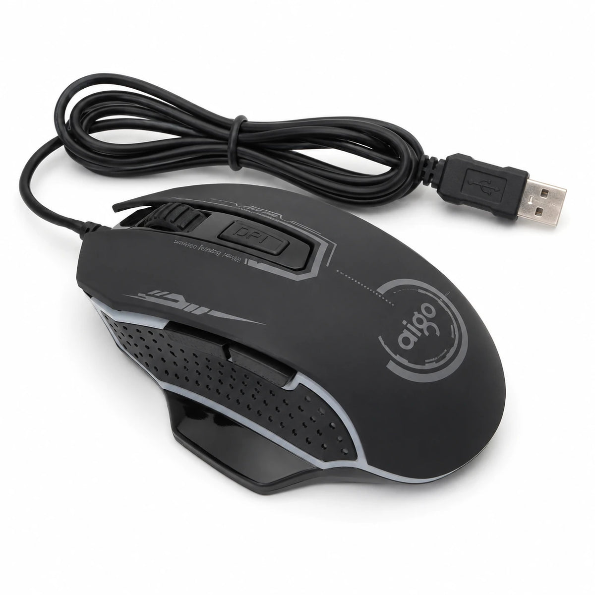 Aigo Q833 gaming mouse 6 buttons and adjustable DPI control