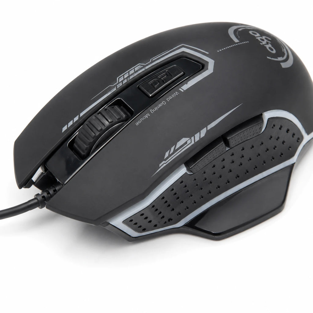 Aigo Q833 wired gaming mouse with 7200 DPI and colorful lighting