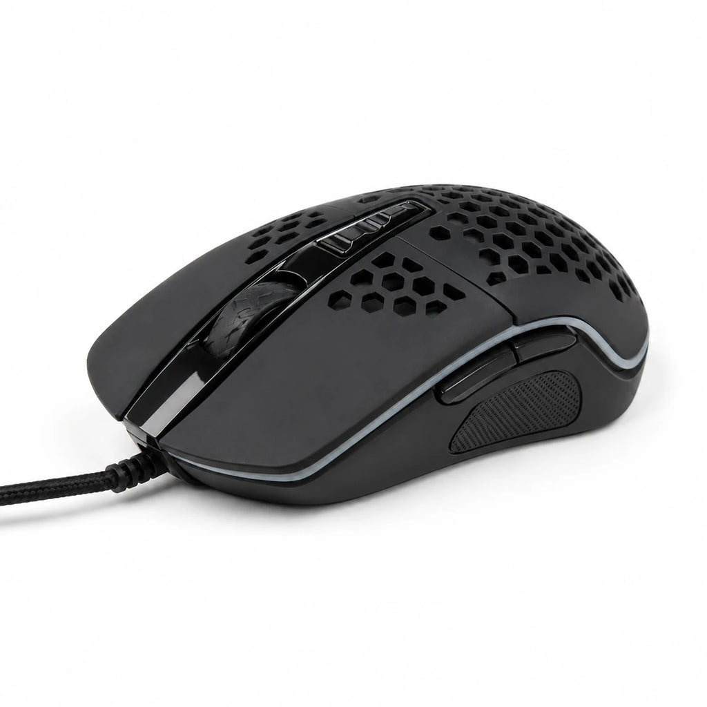 BENGOO DM-1 gaming mouse wired USB connection and braided cable