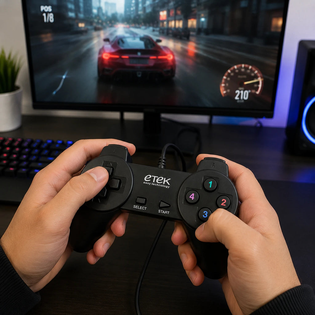 BOXER USB gamepad with D-pad analog joysticks and action buttons