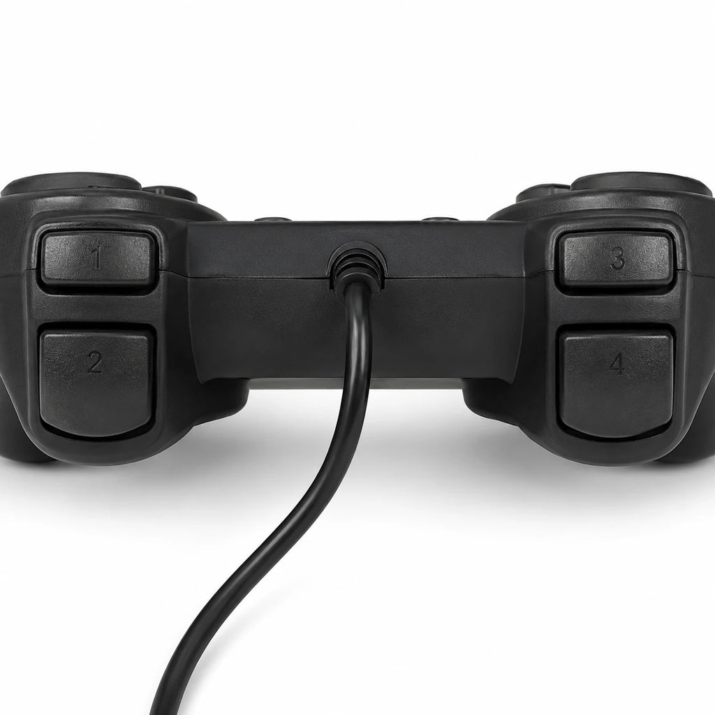 BOXER wired USB game controller front view with dual analog joysticks