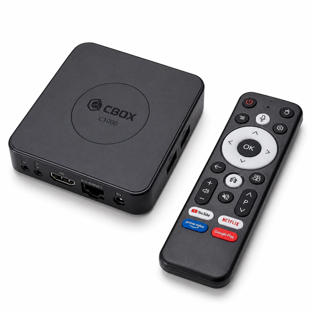 CBOX C1000 8K Android TV Box with voice remote and Google TV