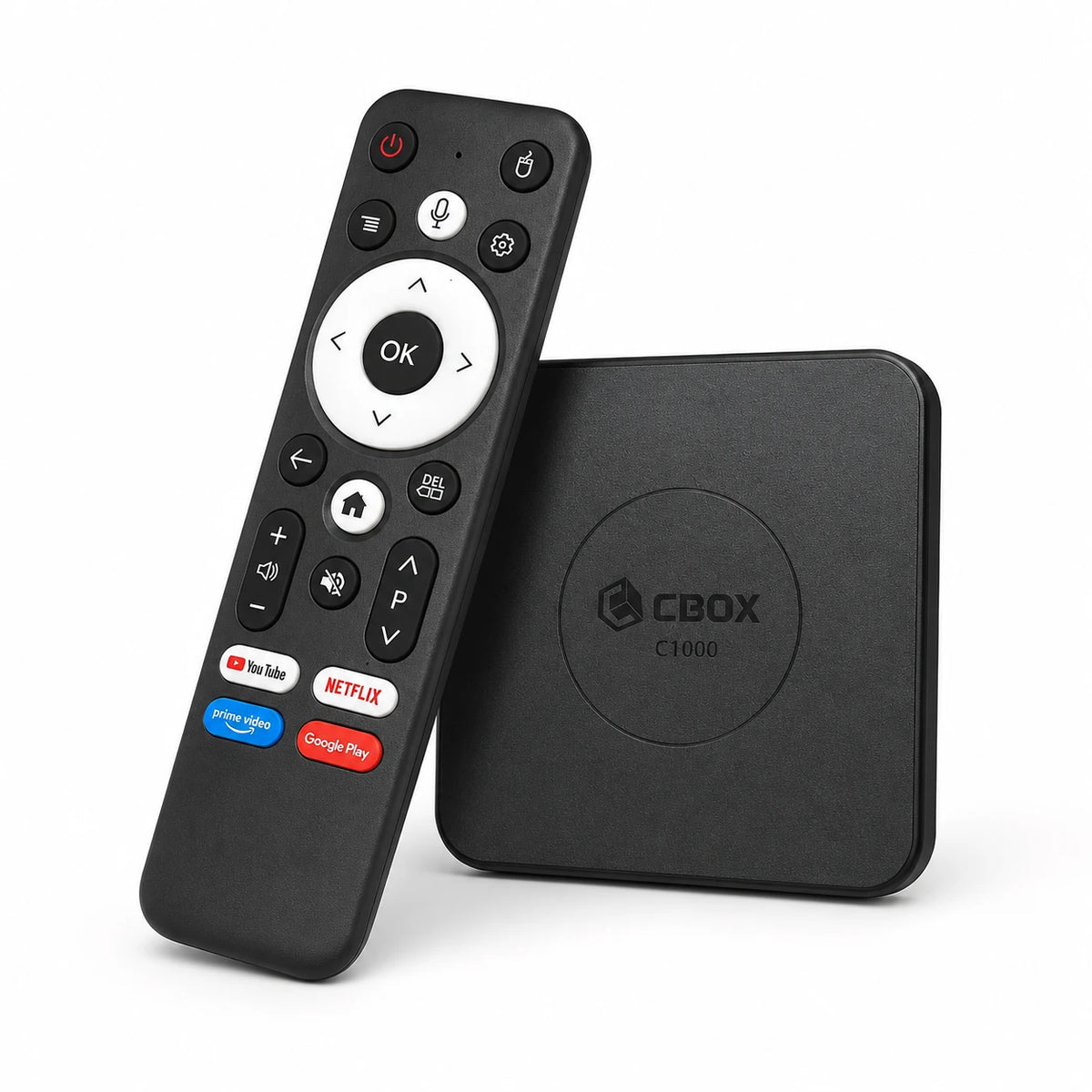 CBOX C1000 Android TV Box with 8K streaming and voice remote