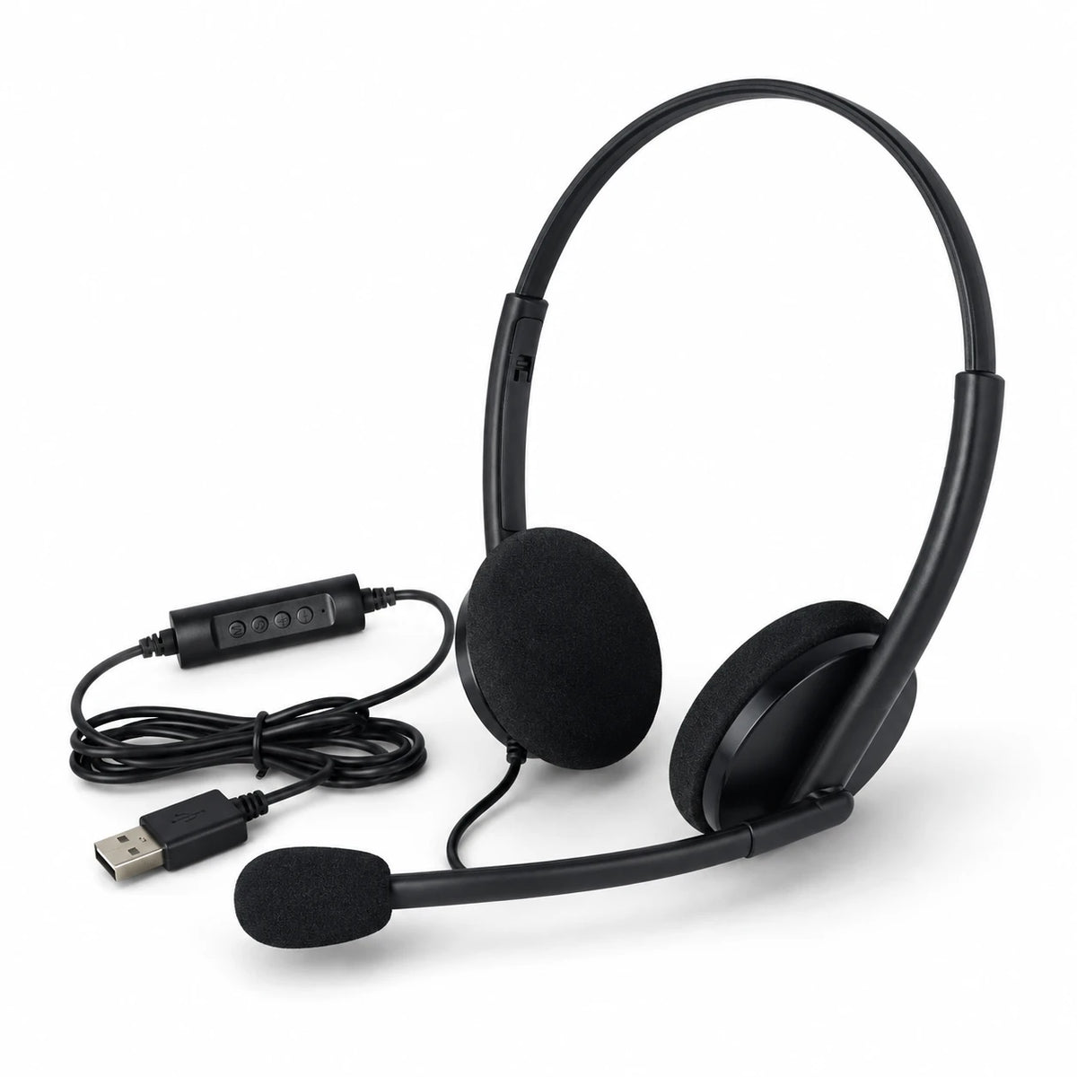 Call Center 001 noise cancellation USB headset with boom microphone