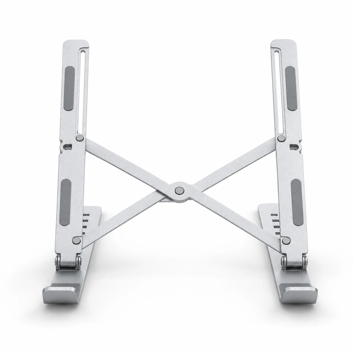 Creative folding laptop stand front view with aluminum alloy design