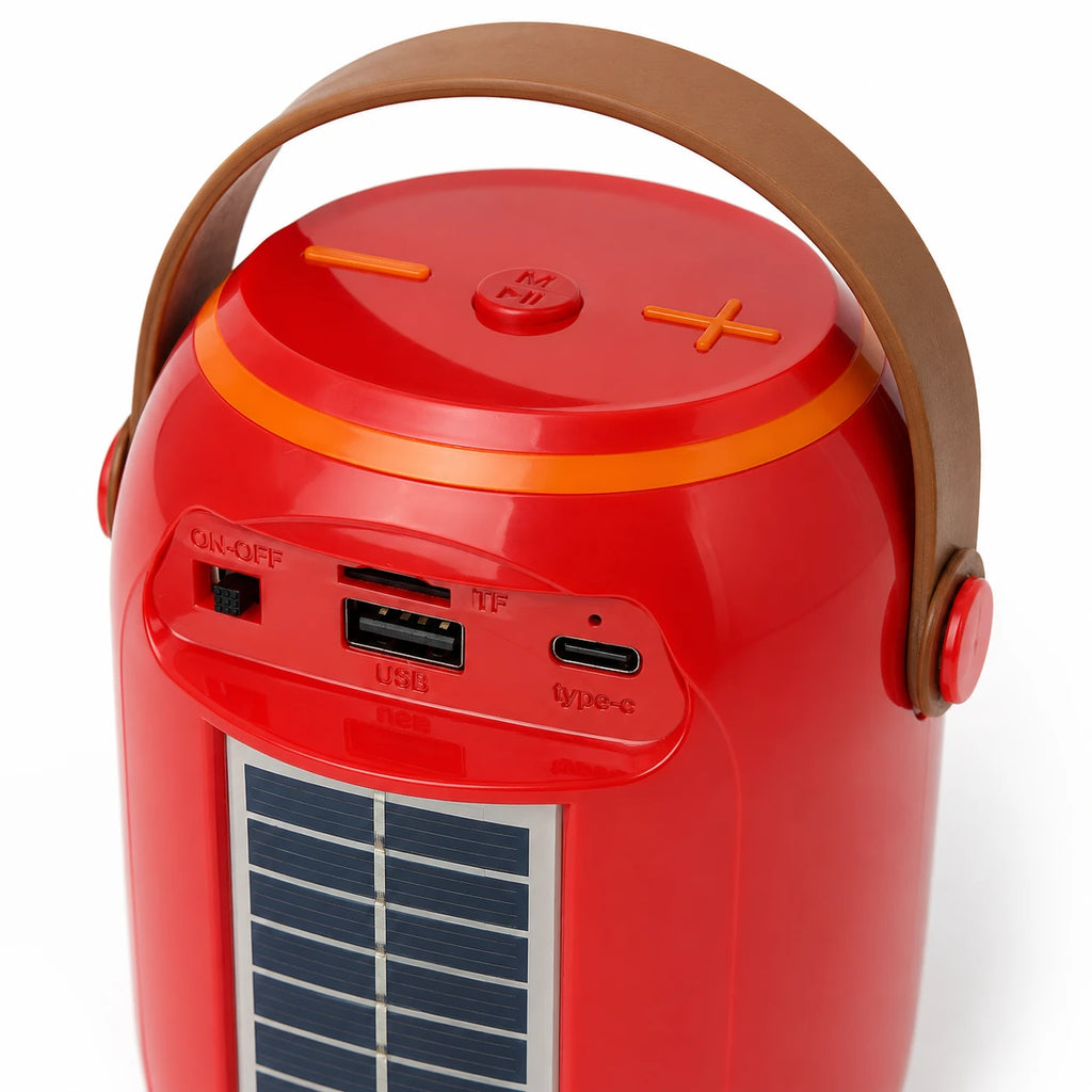 DV-2106S portable wireless speaker with solar panel