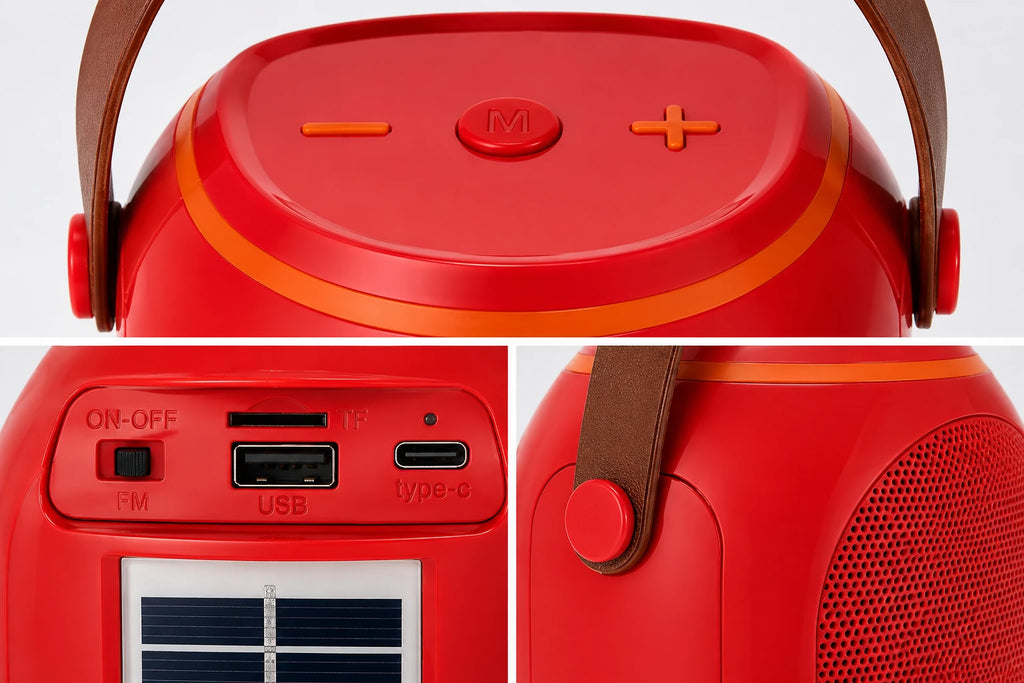 DV-2106S wireless speaker controls for power mode and playback
