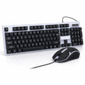 F83 wired keyboard and mouse set with 104-key keyboard and 1000 DPI mouse