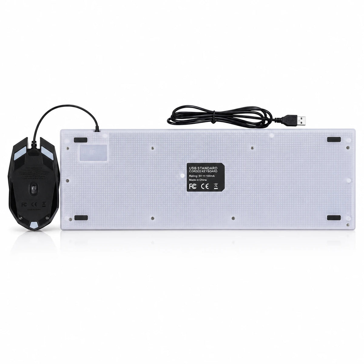 F83 wired keyboard and mouse with USB connections and 1.35m cables