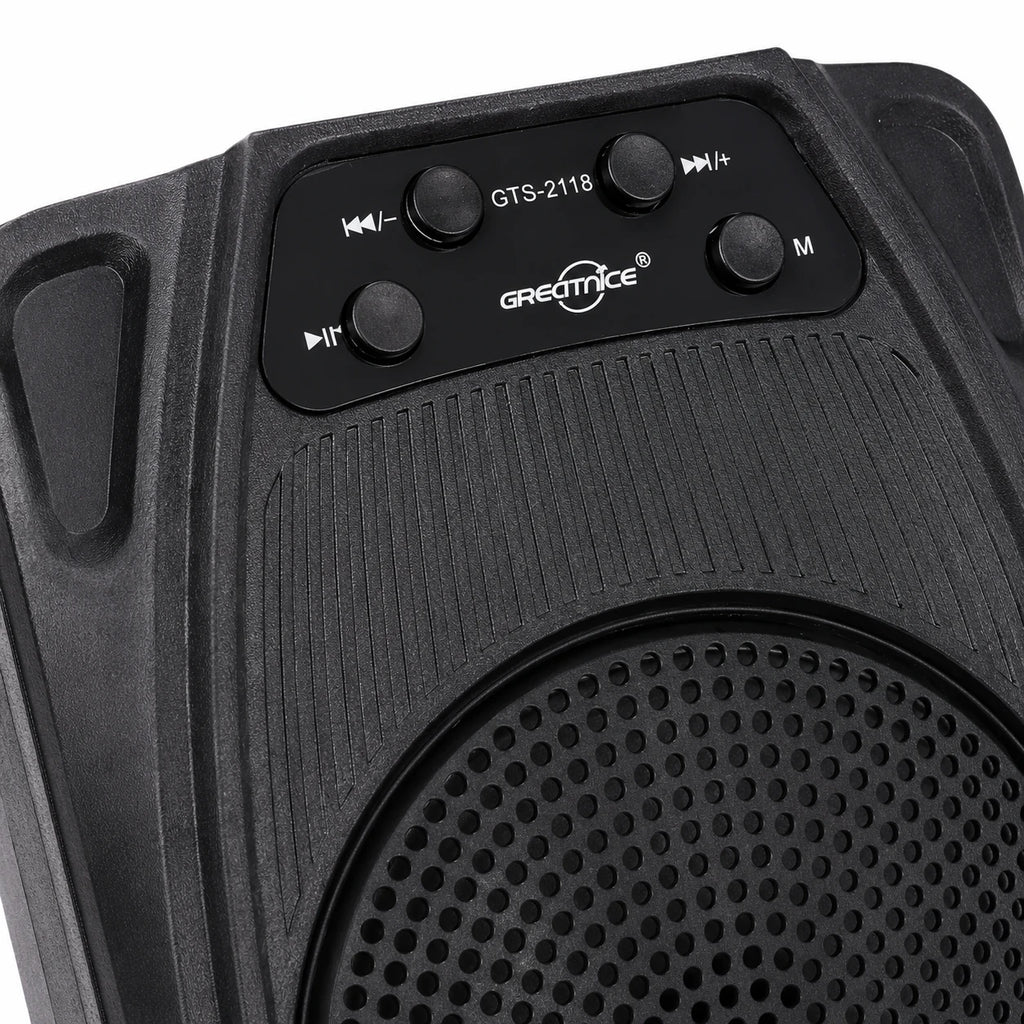 GTS-2118 Karaoke Speaker – 5W Portable Speaker with Wireless Mic