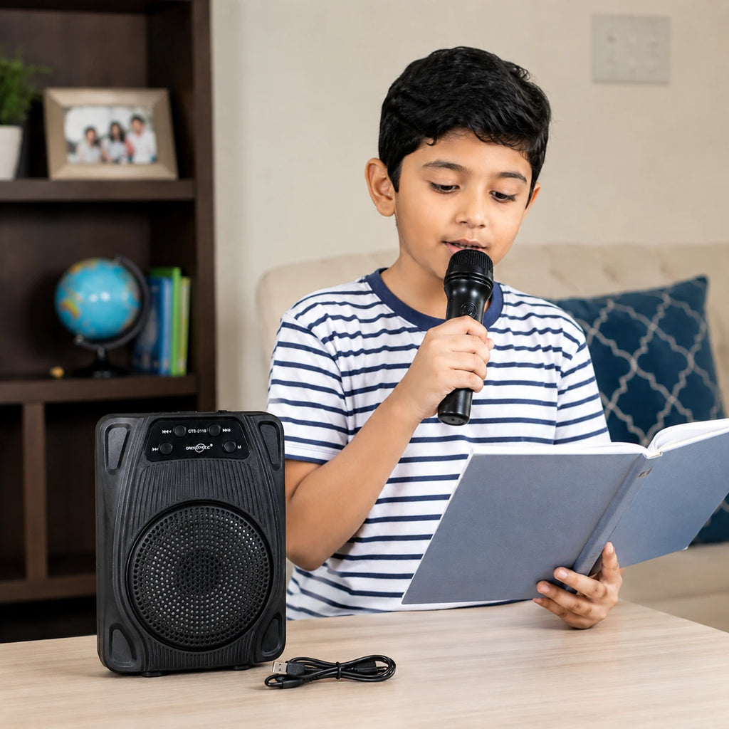 GTS-2118 karaoke speaker with wireless microphone