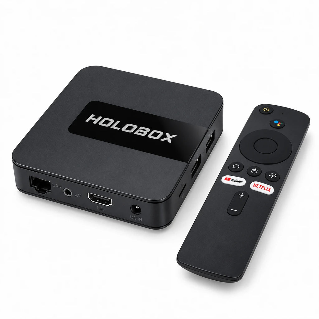 Holobox Android TV Box 8GB RAM 128GB ROM with voice remote