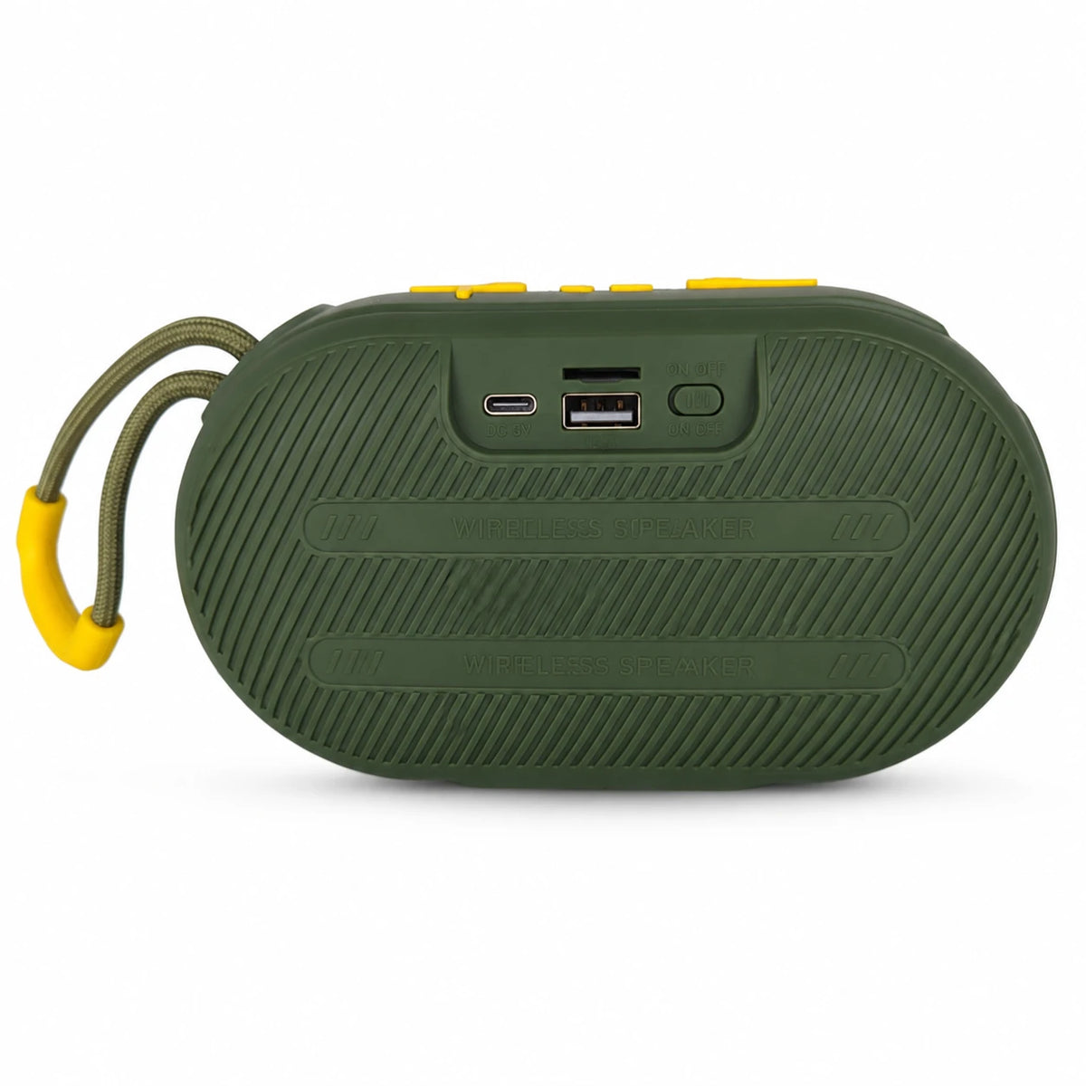 Koleer H74 Bluetooth speaker back view showing Type-C charging and USB ports