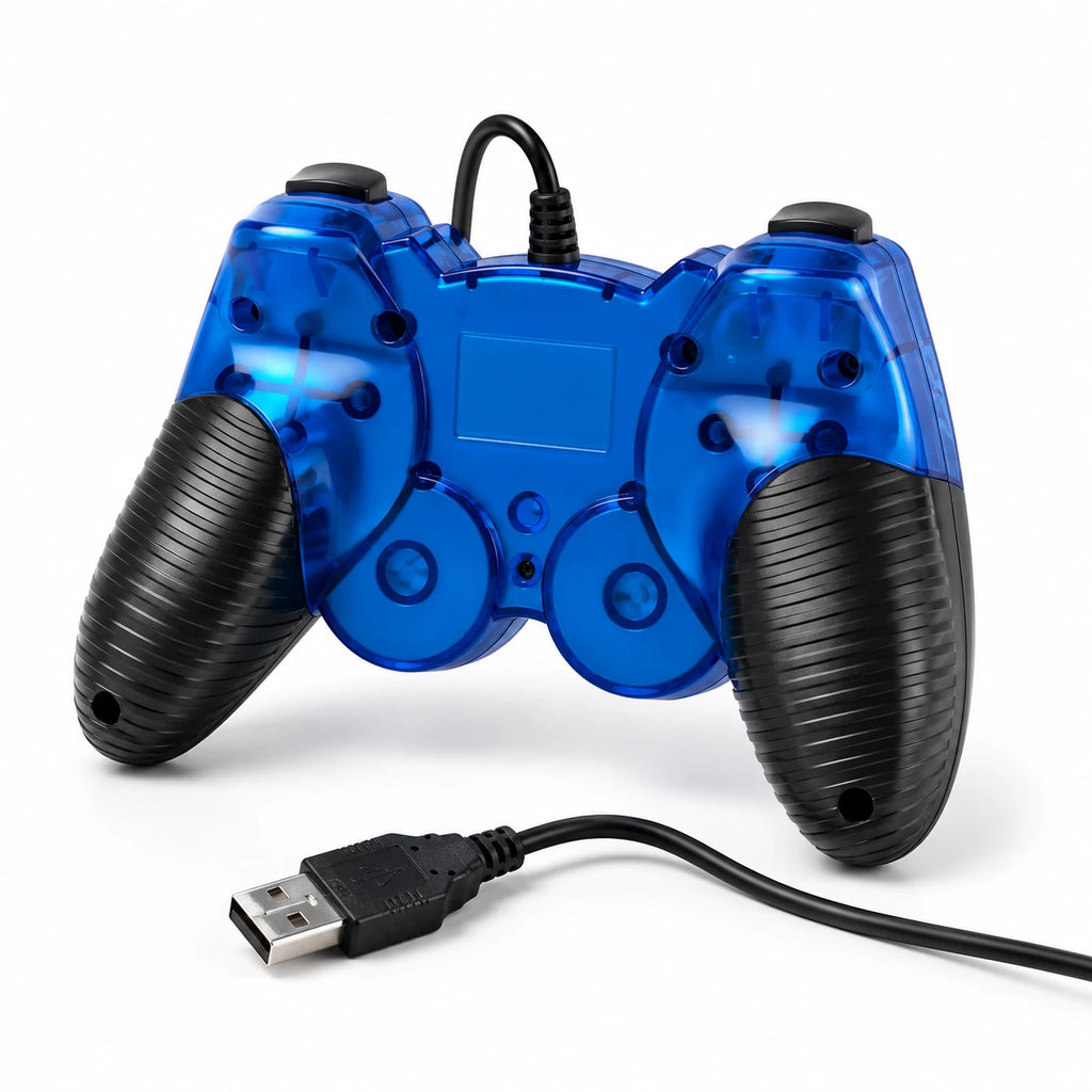 Lanjue L2000 USB game pad with dual vibration motors for PC gaming