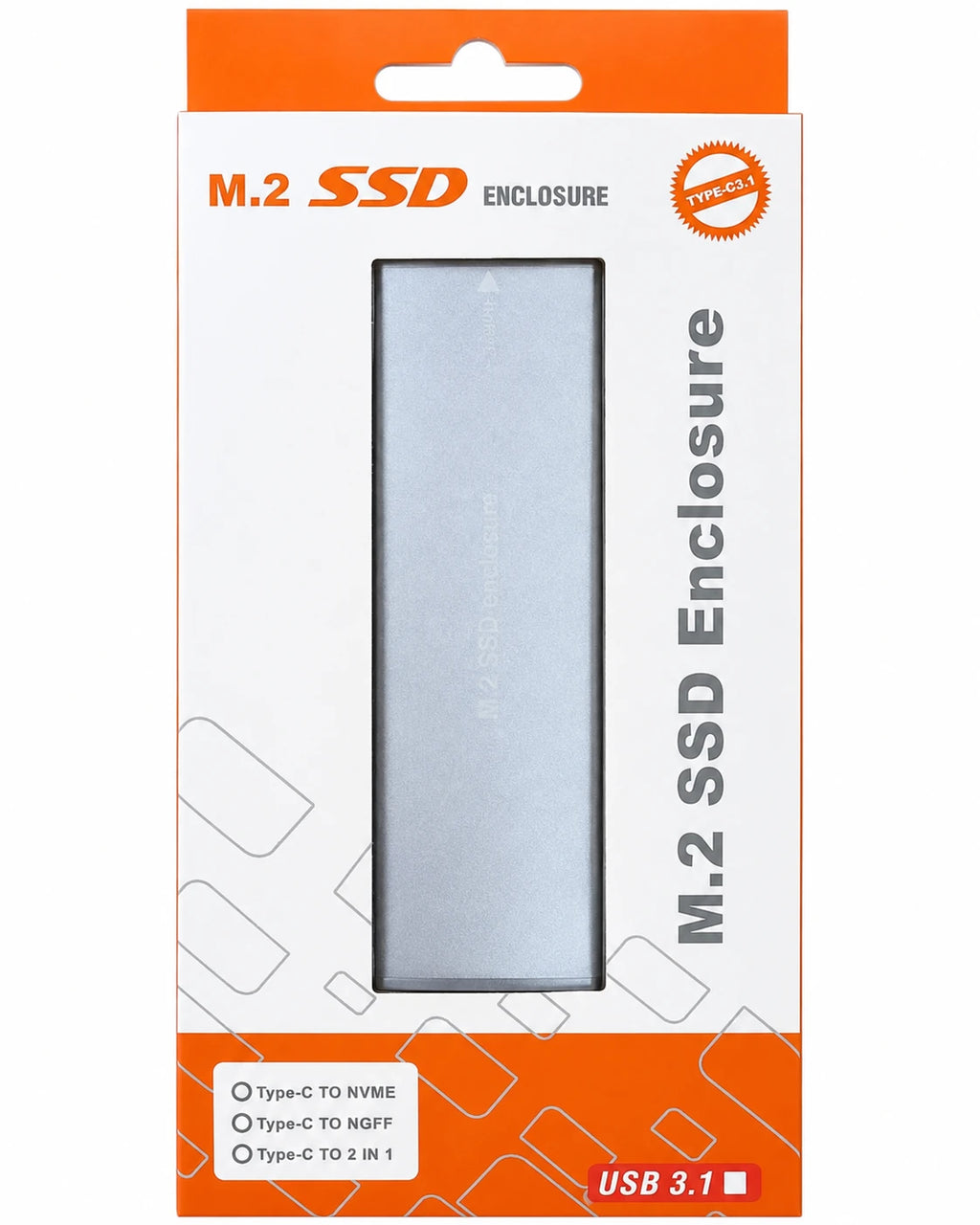 M.2 NVMe SATA SSD enclosure aluminium style external SSD case