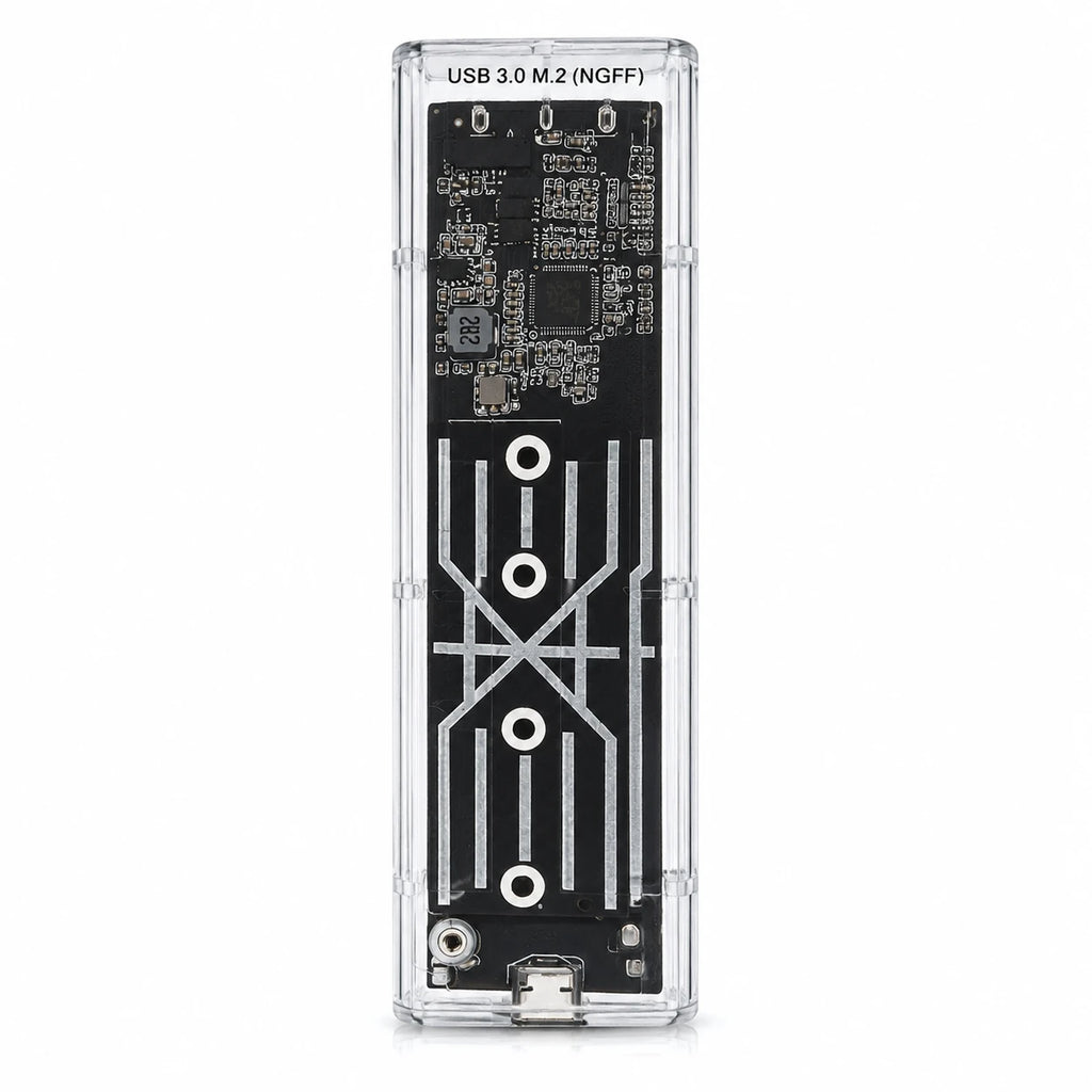 M.2 SSD enclosure USB Type-C port close-up