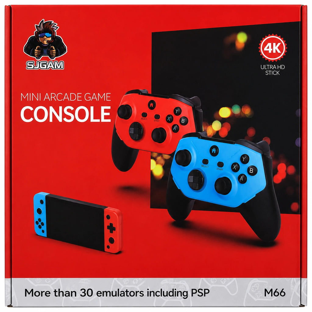 M66 Mini Arcade Game Console – 4K Ultra HD, 2 Wireless Controllers