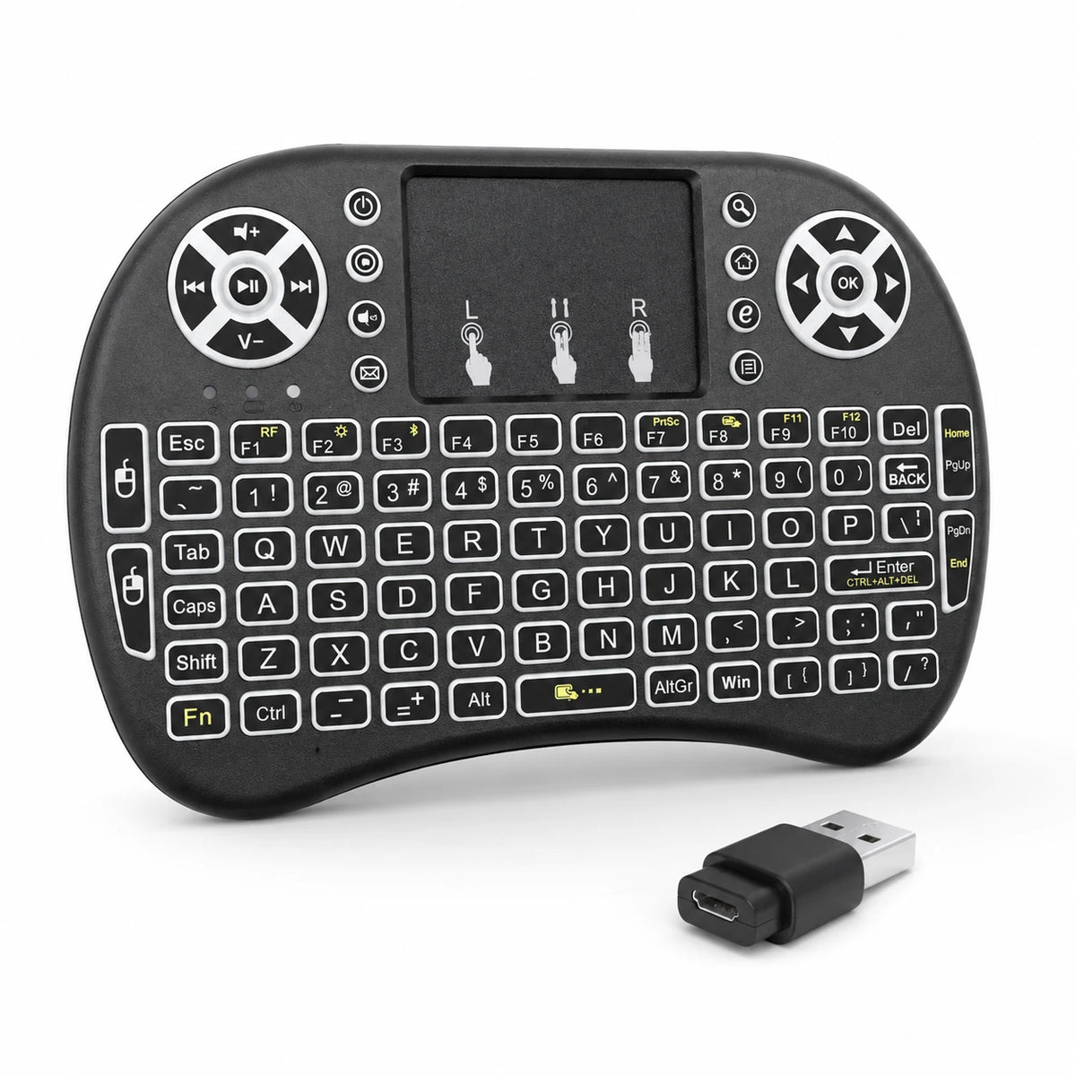 Mini wireless keyboard for Smart TV and Android TV Box navigation