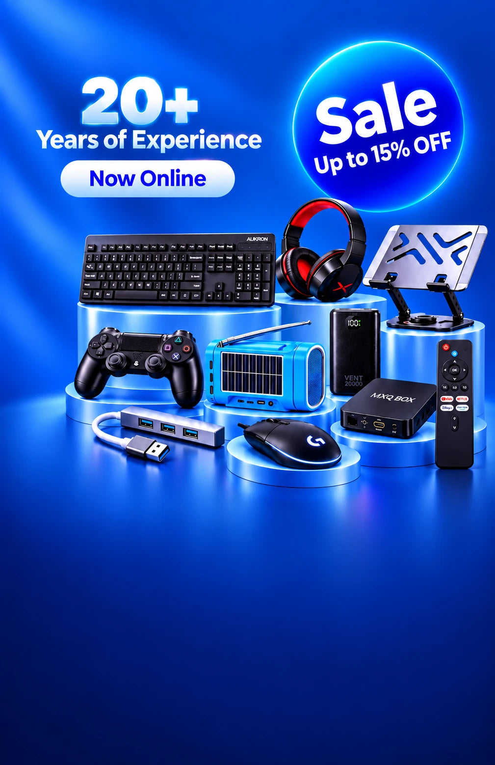AS Tech Hub mobile store electronics accessories sale banner