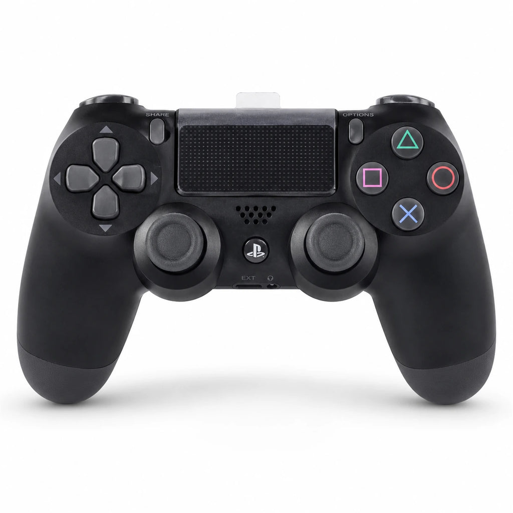 PS4 DualShock 4 wireless controller front view with analog sticks