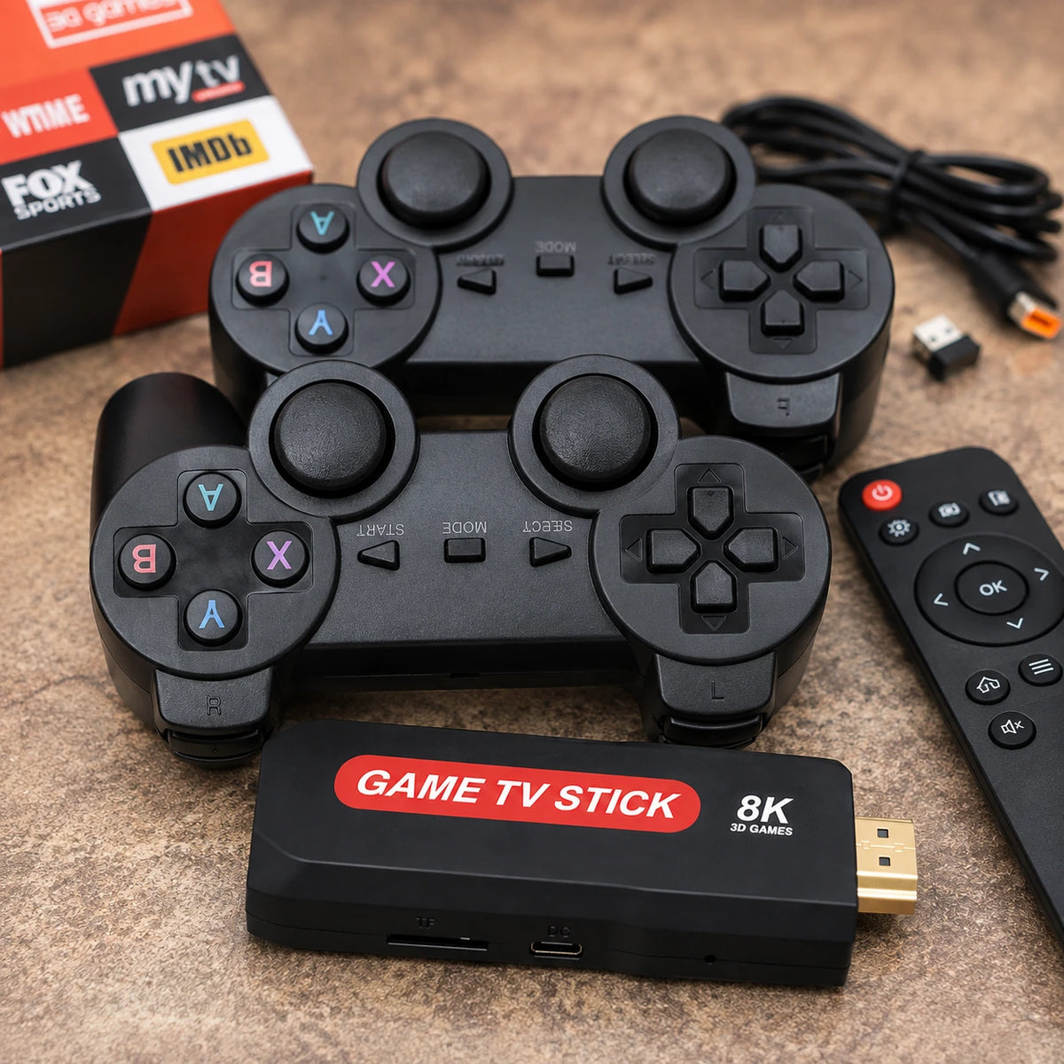Q9 Max Game TV Stick HDMI extender USB receiver and IR receiver cable