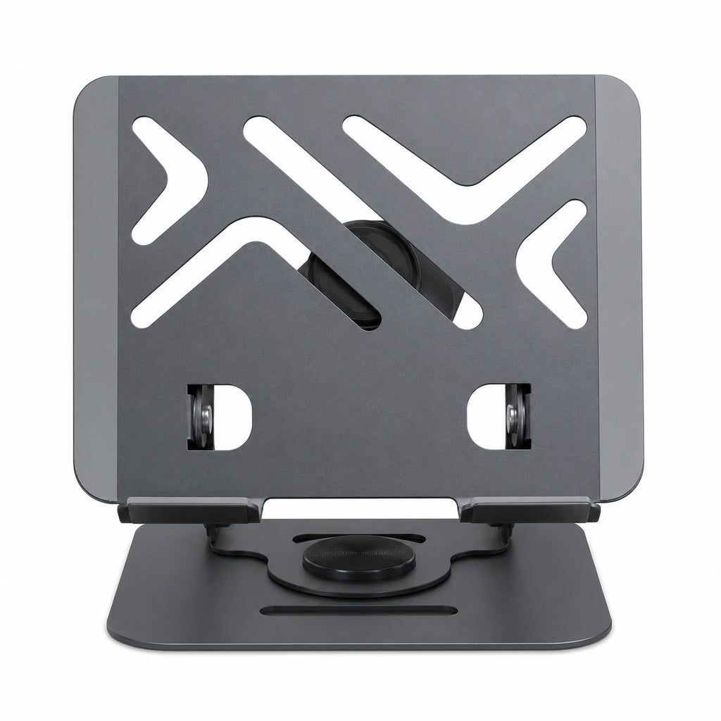 SG-19 laptop tablet stand front view with 360 degree rotation
