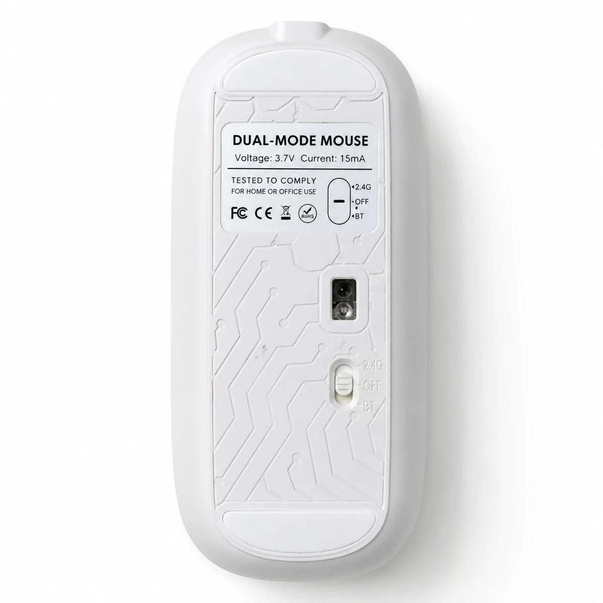 Transparent wireless mouse with 2.4G and Bluetooth 5.2 connectivity