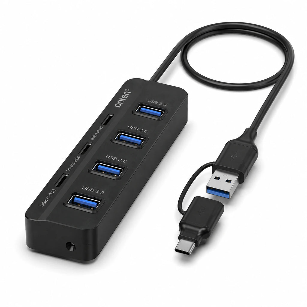 USB-C & USB 3.0 7-Port Hub – 4× USB-A, 3× USB-C, 5Gbps