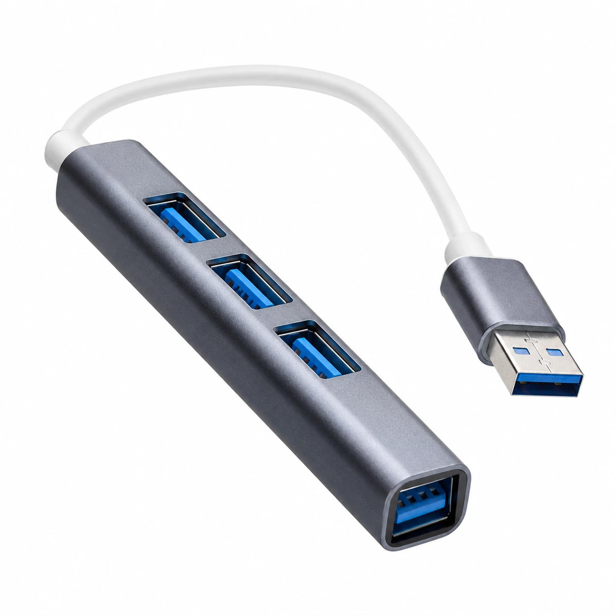 USB 3.0 4-Port Hub – 5Gbps High-Speed Data Transfer & Aluminum Body