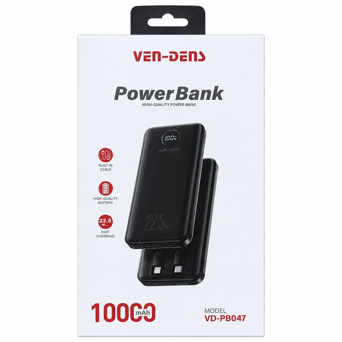 VEN-DENS VD-PB047 10000mAh power bank packaging box