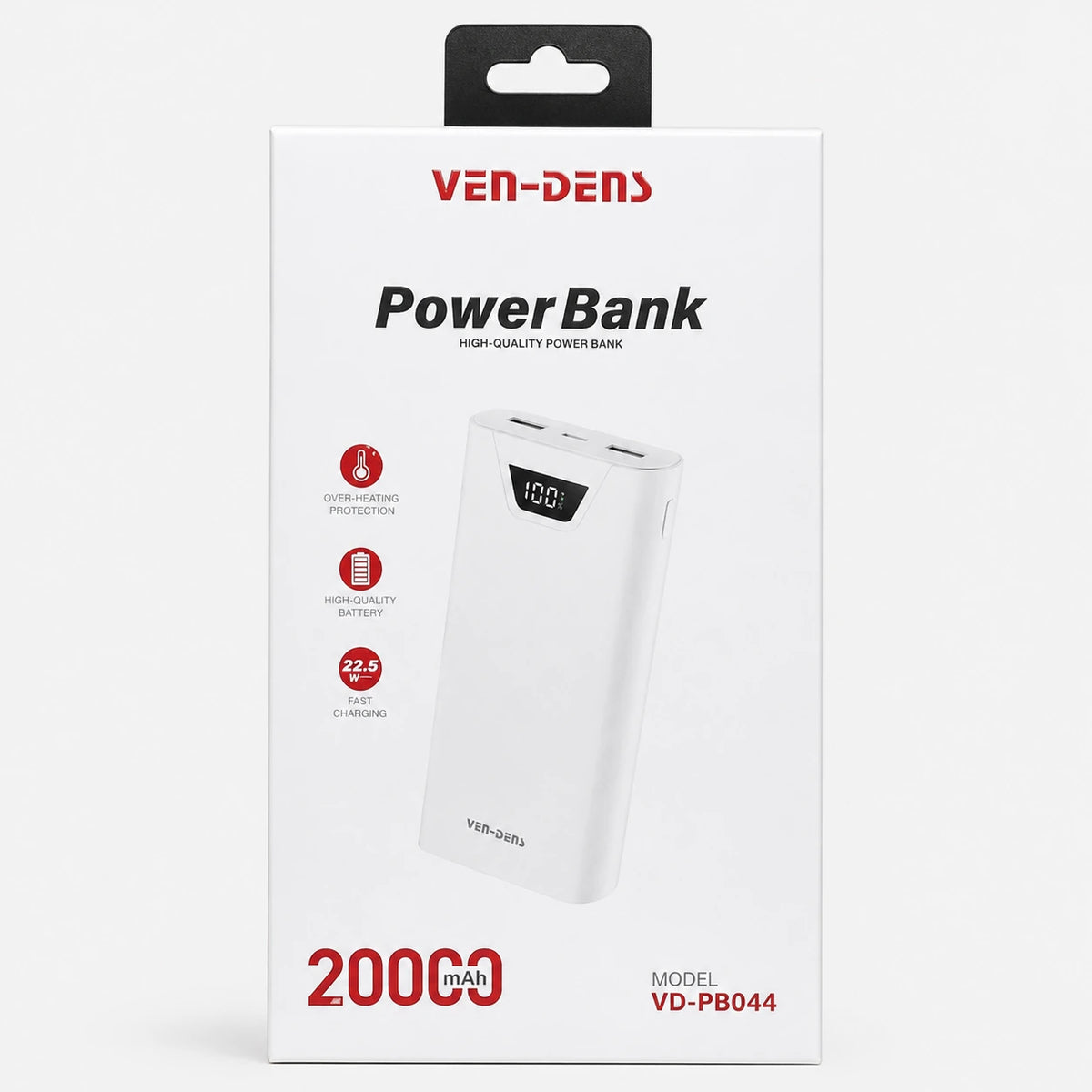 Ven-Dens VD-PB044 20000mAh power bank packaging box