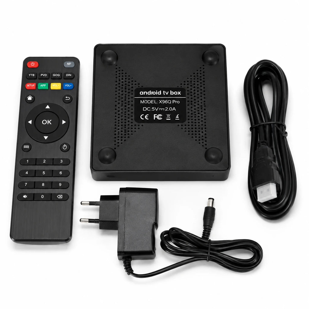 X96Q Pro Android TV Box dual USB and TF card ports