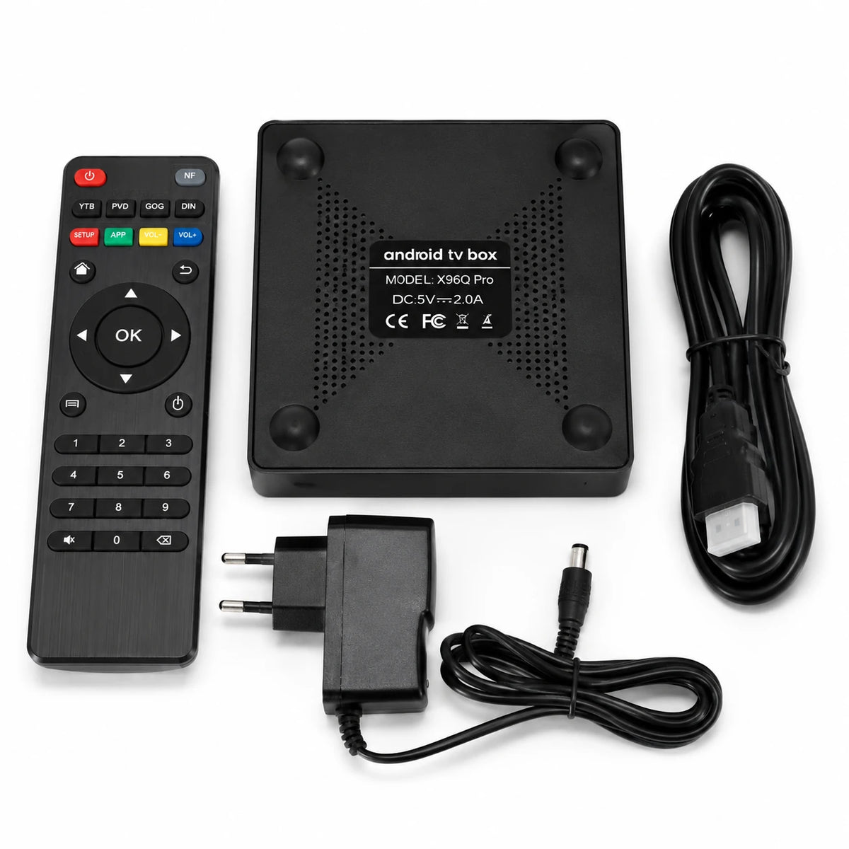 X96Q Pro Android TV Box dual USB and TF card ports