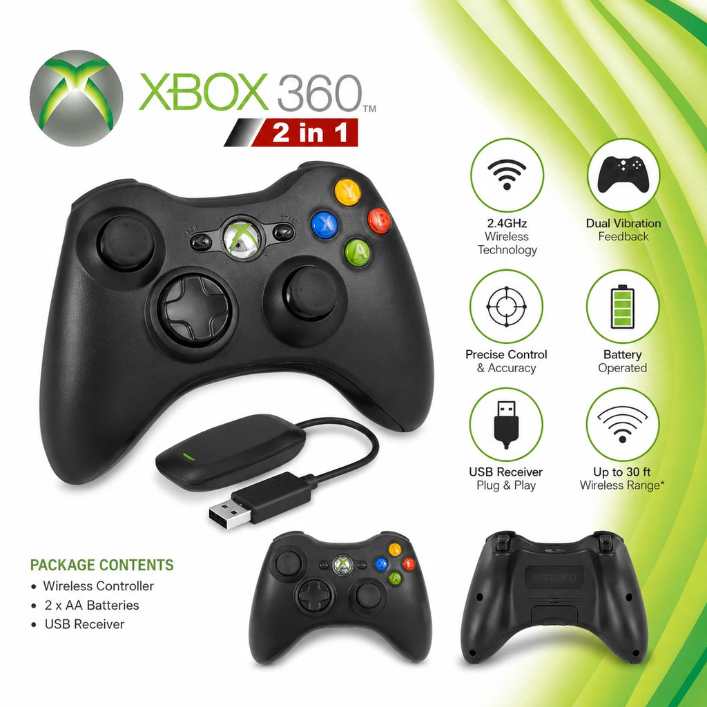 Xbox 360 2.4G wireless game controller product specifications