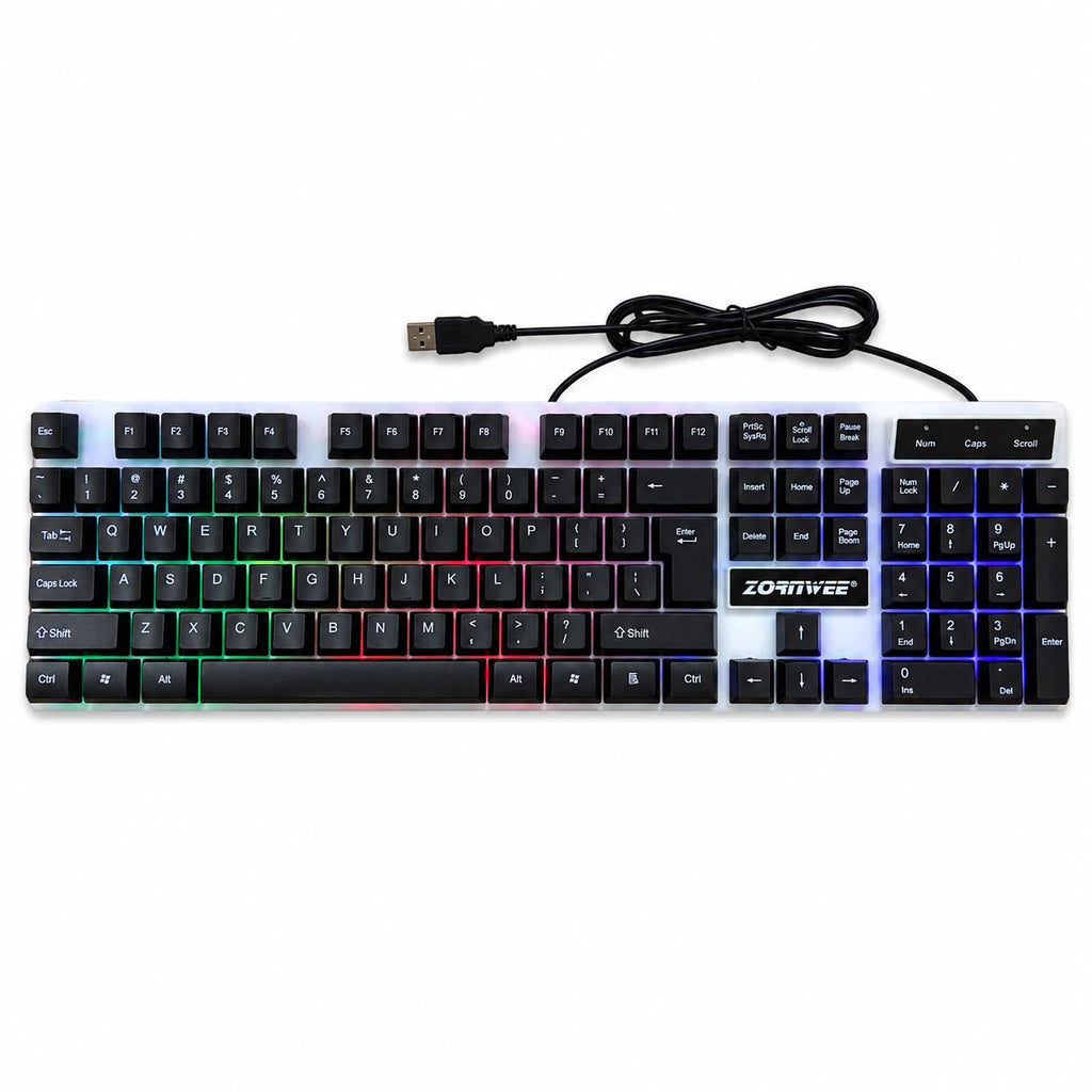 ZORITVEE ZE-960 104-key wired keyboard with rainbow lighting