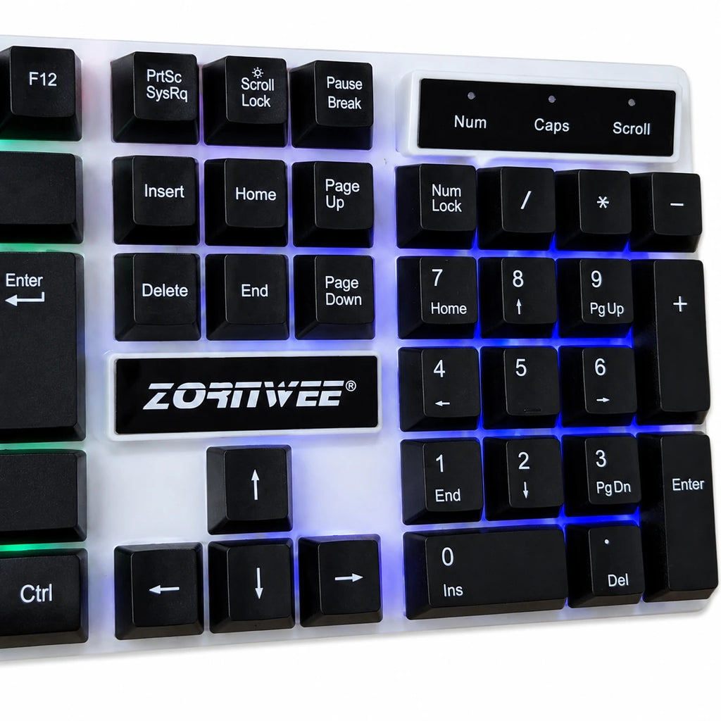 ZORITVEE ZE-960 wired keyboard with rainbow light effect
