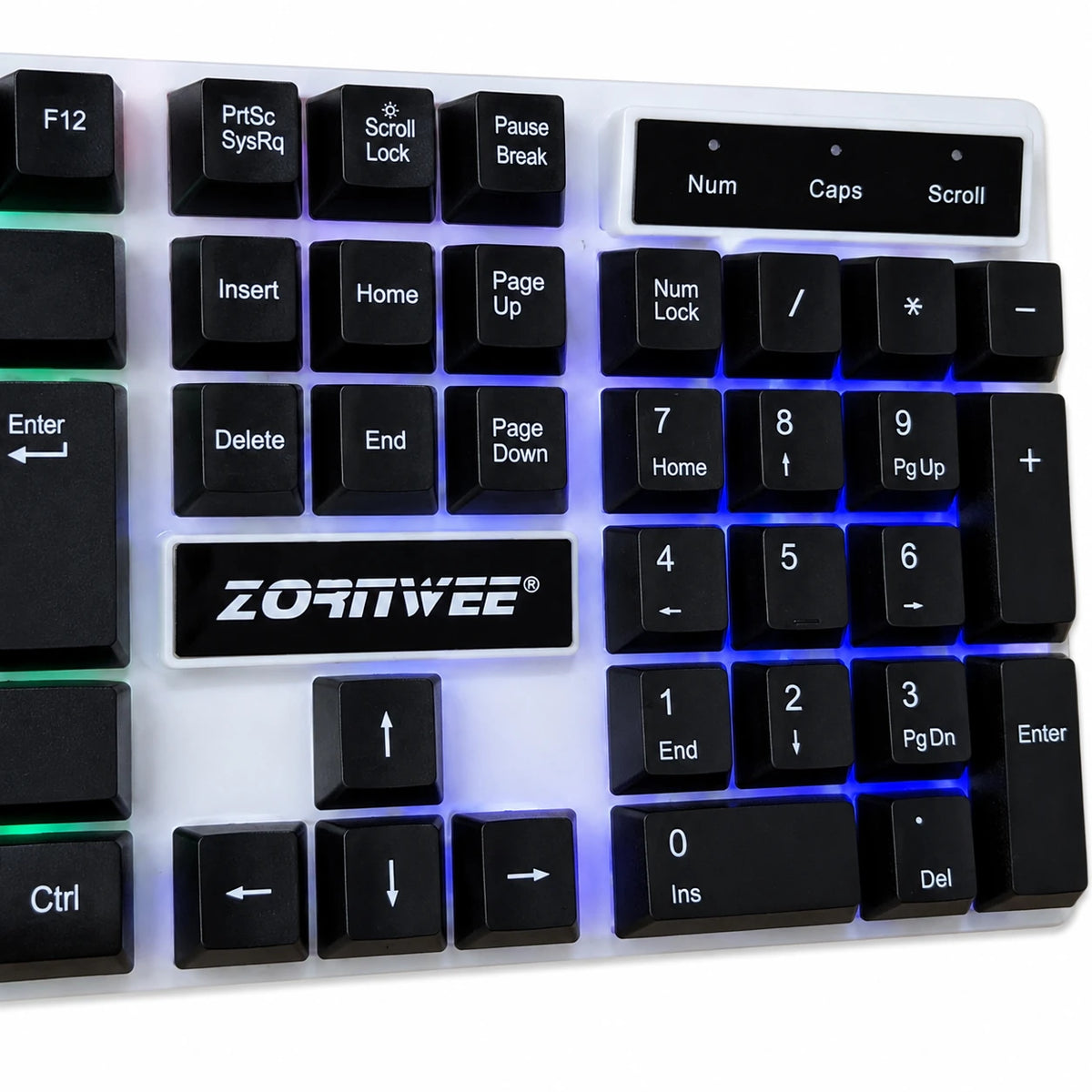 ZORITVEE ZE-960 wired keyboard with rainbow light effect