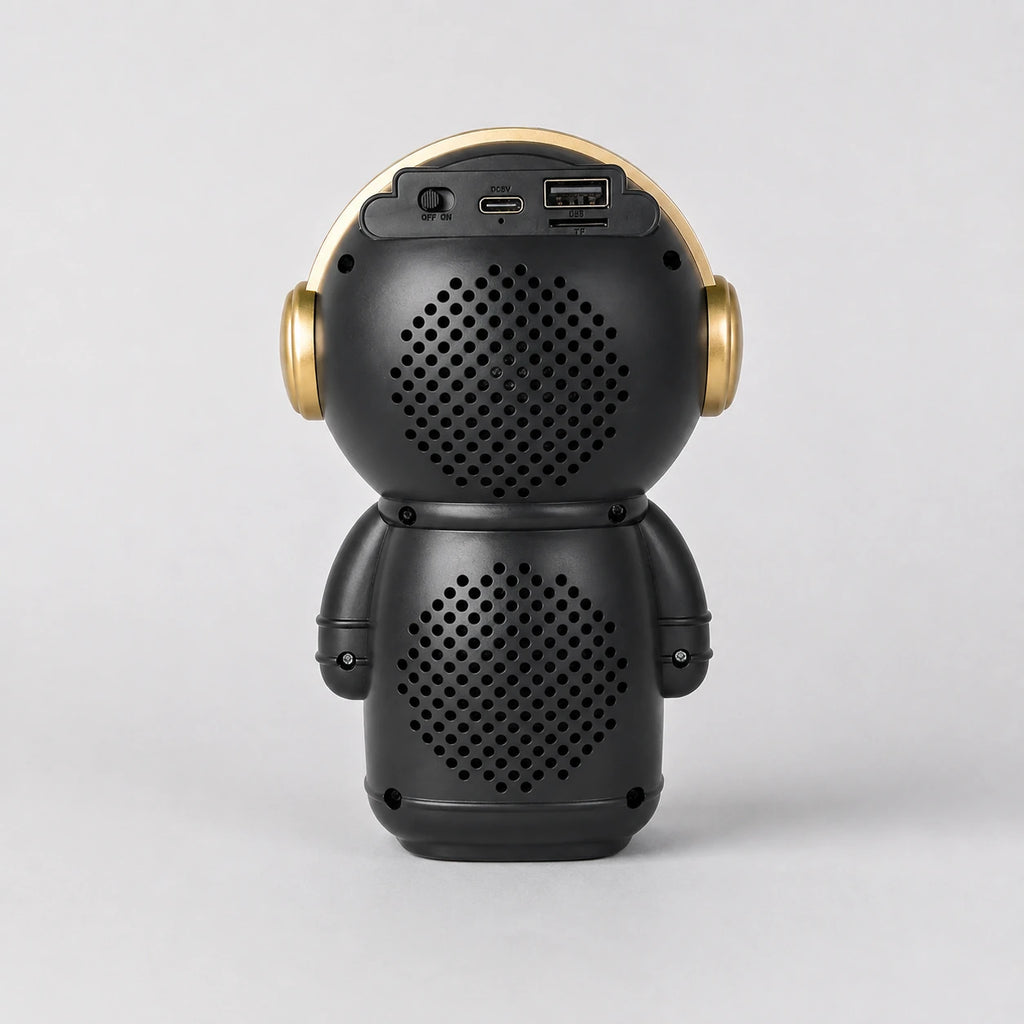 astronaut speaker DC 5V charging port USB port and TF card slot