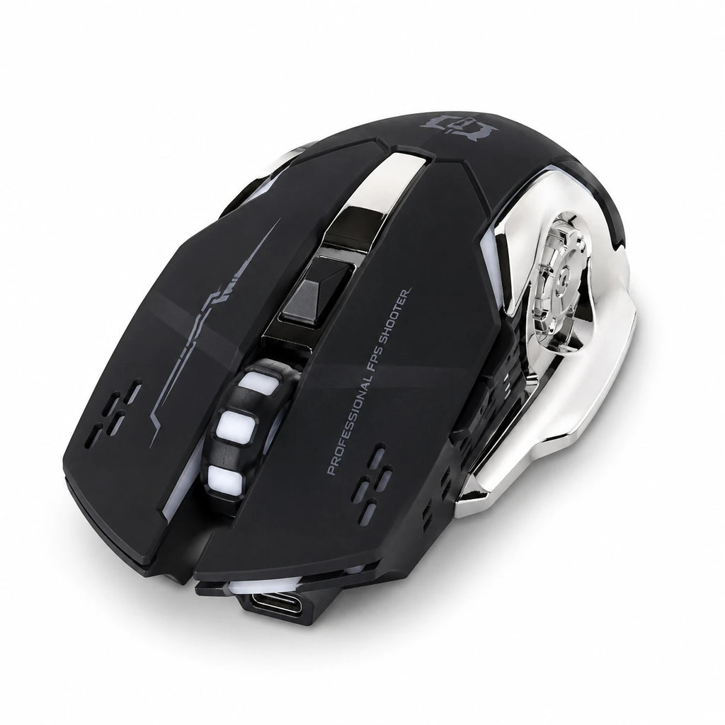 Rechargeable Wireless Gaming Mouse – Bluetooth + 2.4G, 1600 DPI